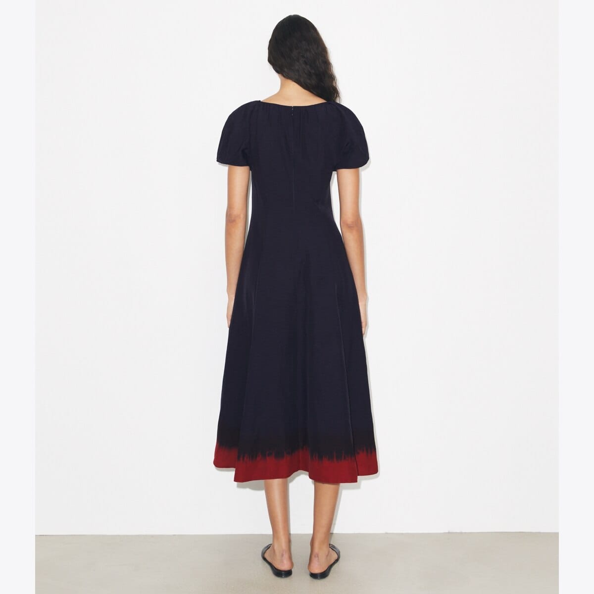 Balloon Sleeve Viscose Dress