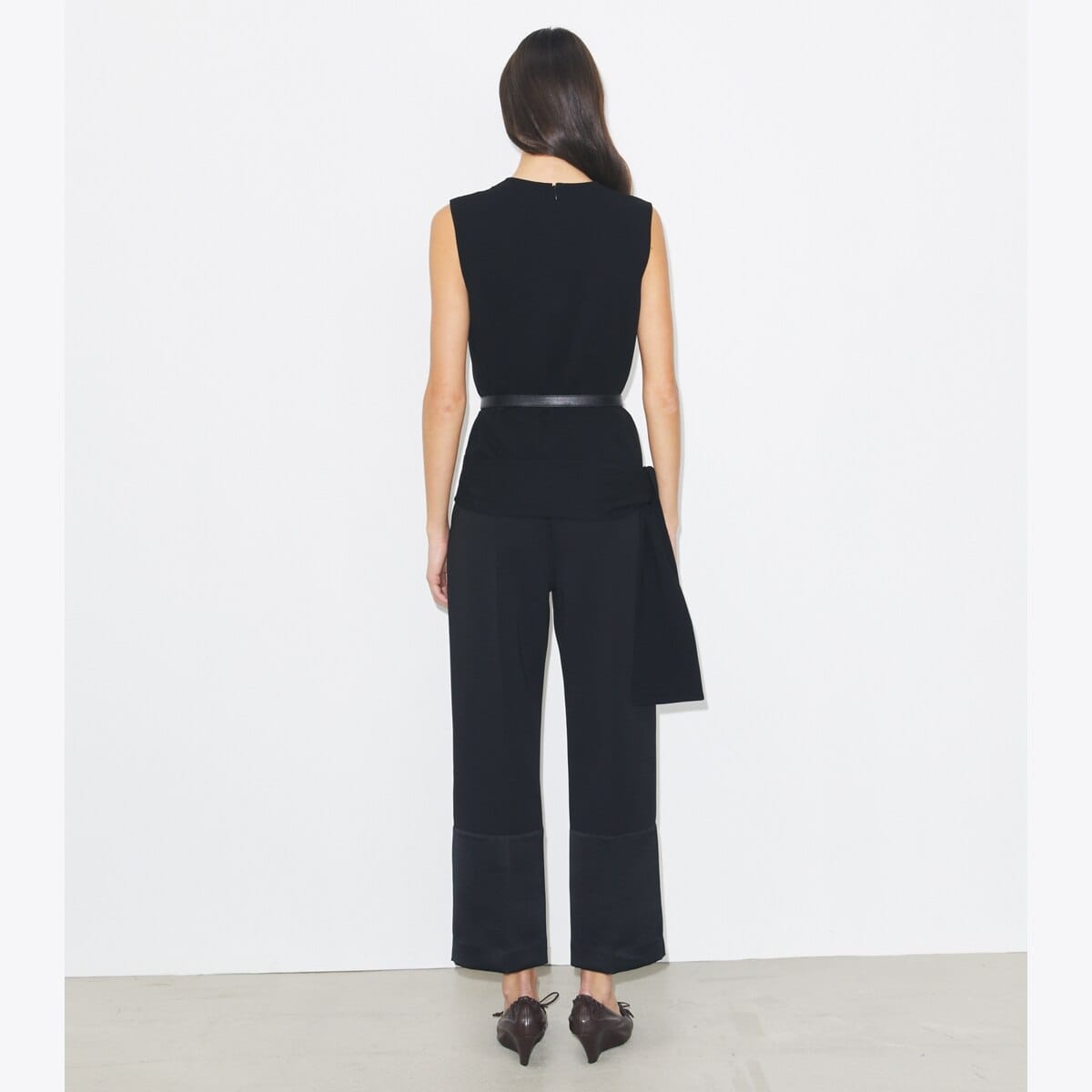 Cropped Crepe Pant