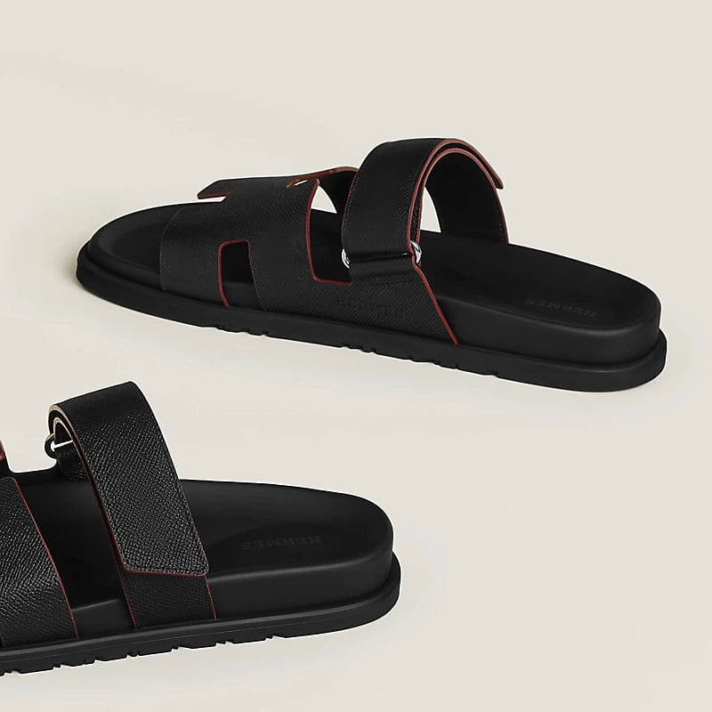 Chypre sandal in Noir / Rouge H