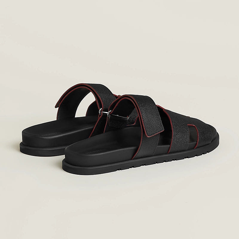 Chypre sandal in Noir / Rouge H