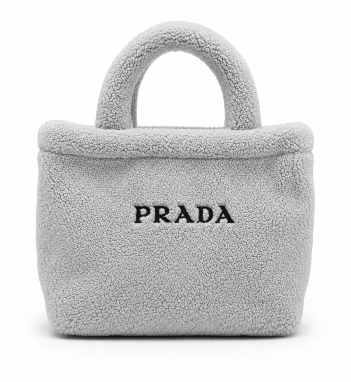 PRADA L'Homme Sherpa Teddy Smokey Blue Tote Bag VIP/GWP