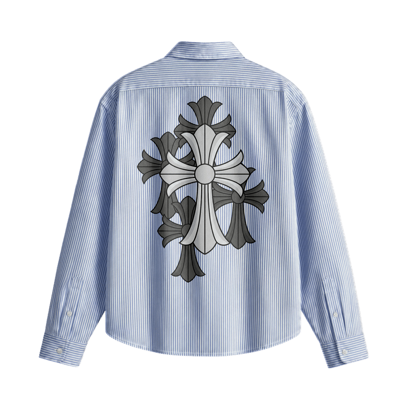 Blacklist Gothic Blossom Blue Stripe Shirt