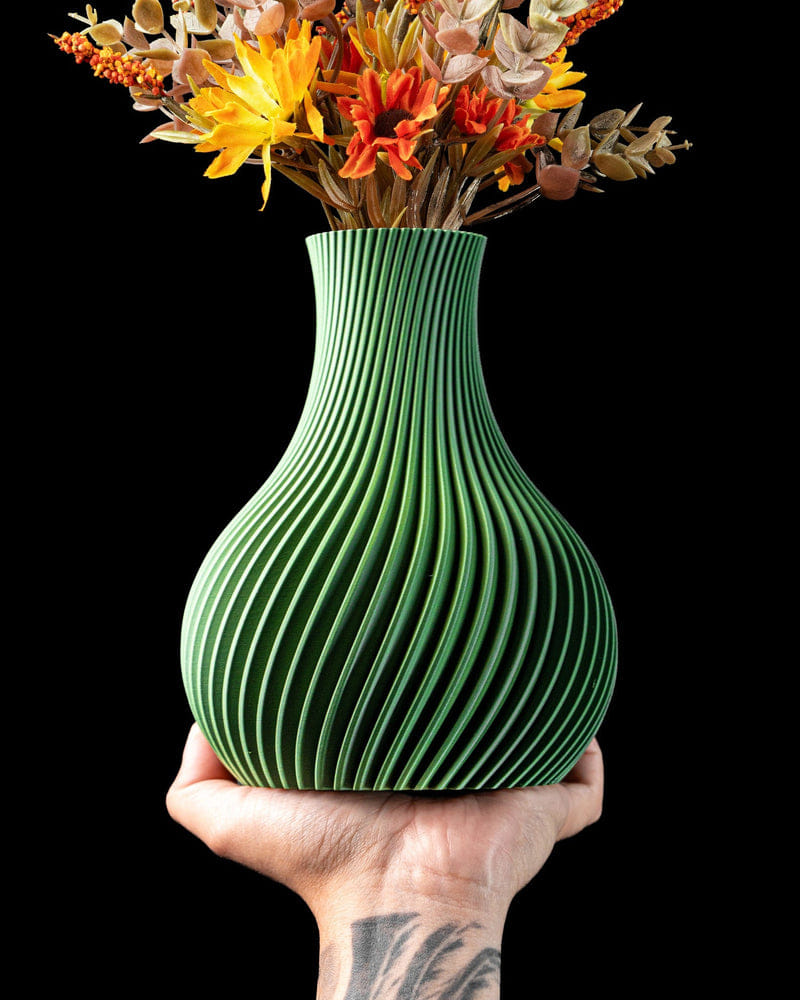 Pleated Bulb Vase