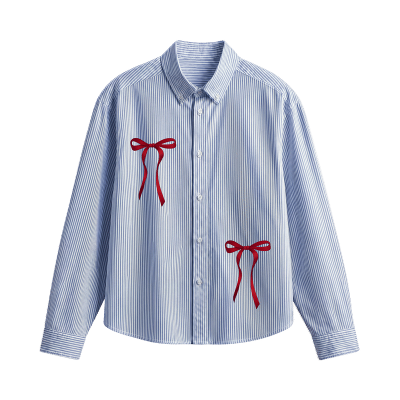 Blacklist Party Graphic Blue Stripe Shirt