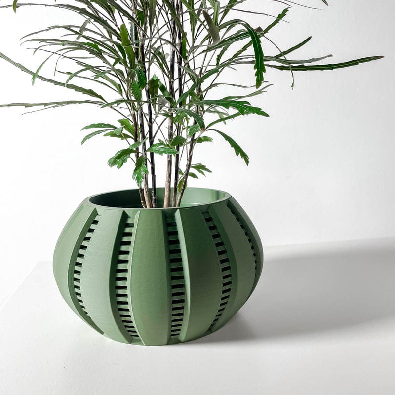 Reeded Globe Planter