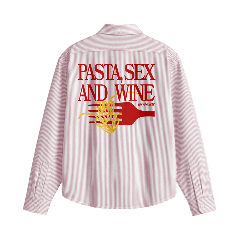 Blacklist Pasta & Wine Pink Stripe Shirt