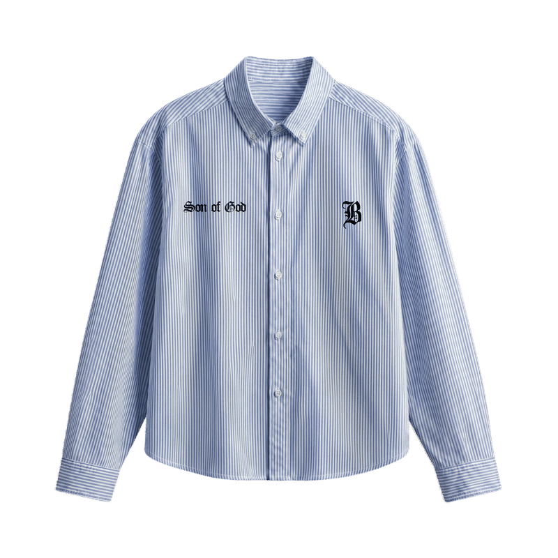 Blacklist Sacred Fleur Blue Stripe Shirt