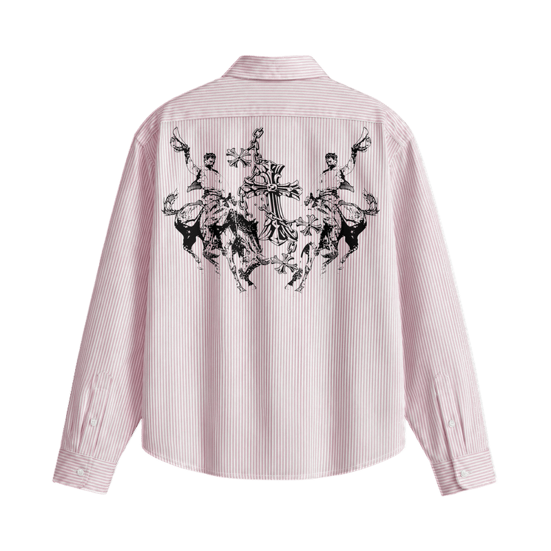 Blacklist Sacred Fleur Pink Stripe Shirt