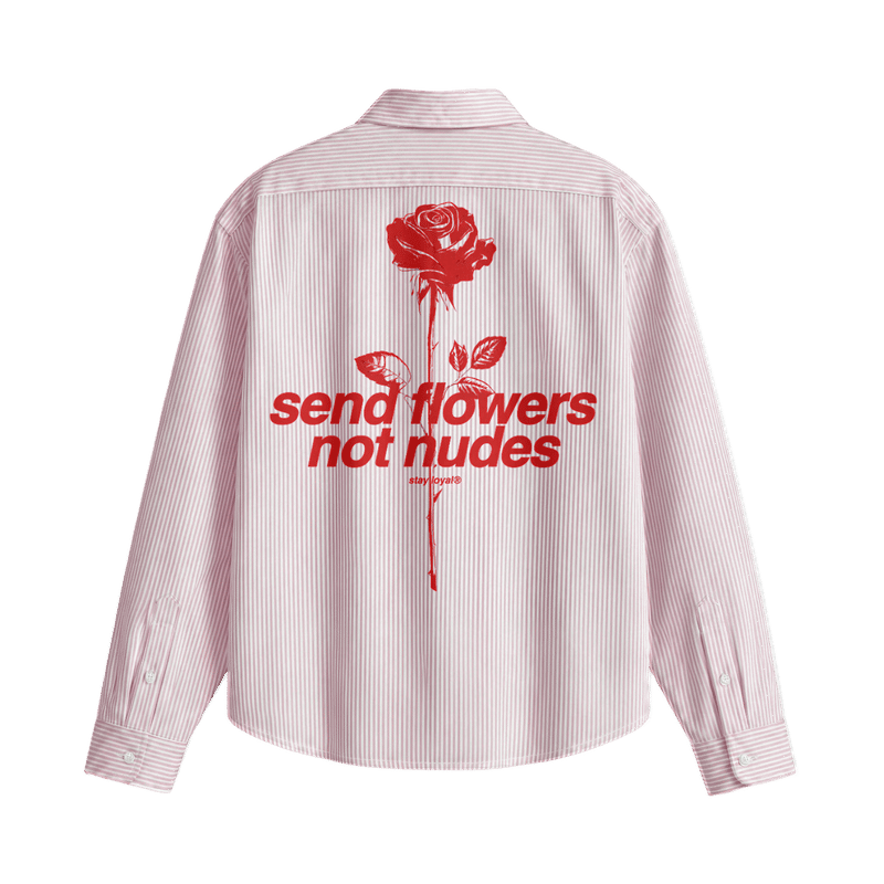 Blacklist Send Flowers Pink Stripe Shirt