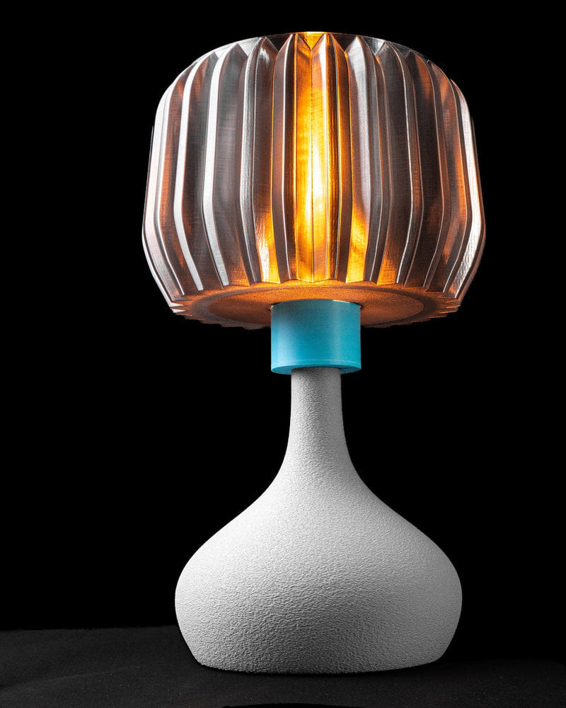 Ribbed Globe Table Lamp