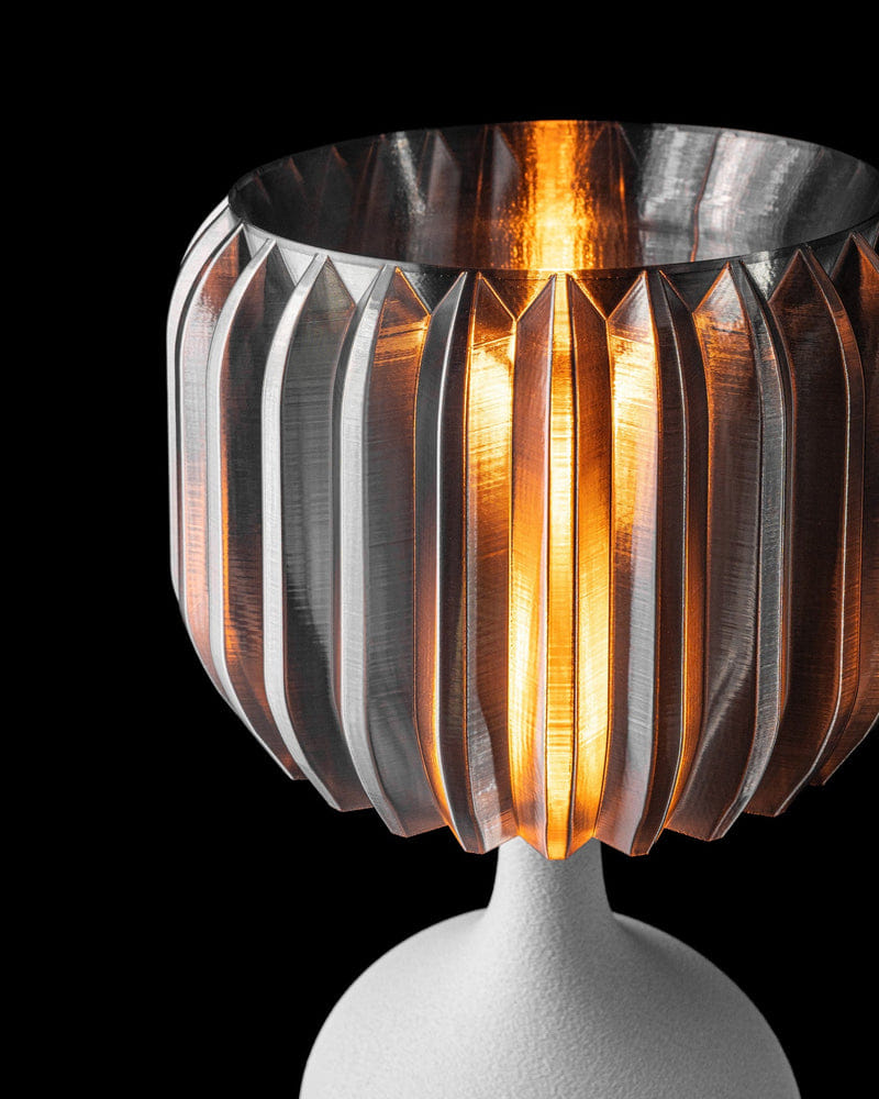 Ribbed Globe Table Lamp