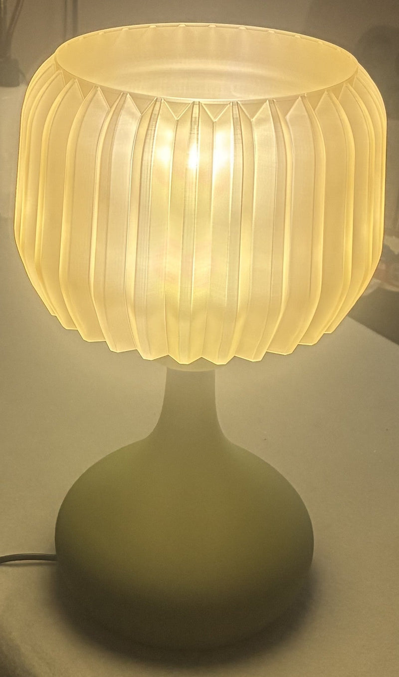 Ribbed Globe Table Lamp