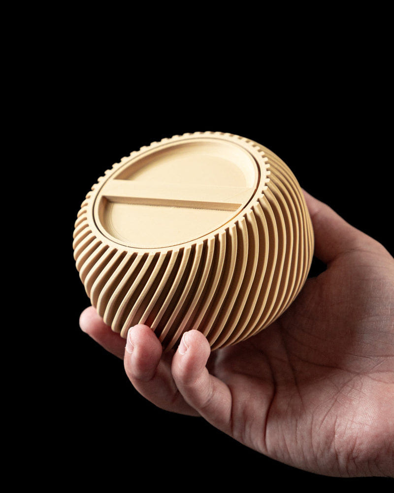 Ribbed Lidded Jar