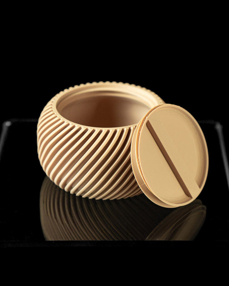 Ribbed Lidded Jar