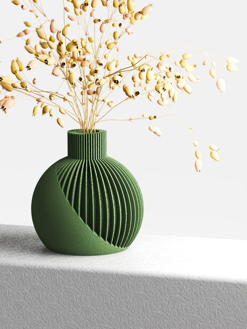 Ribbed Orb Vase