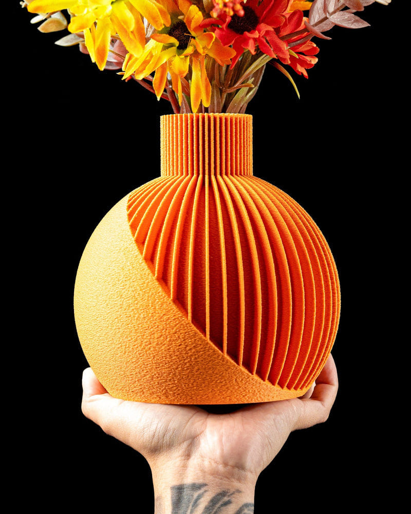 Ribbed Orb Vase