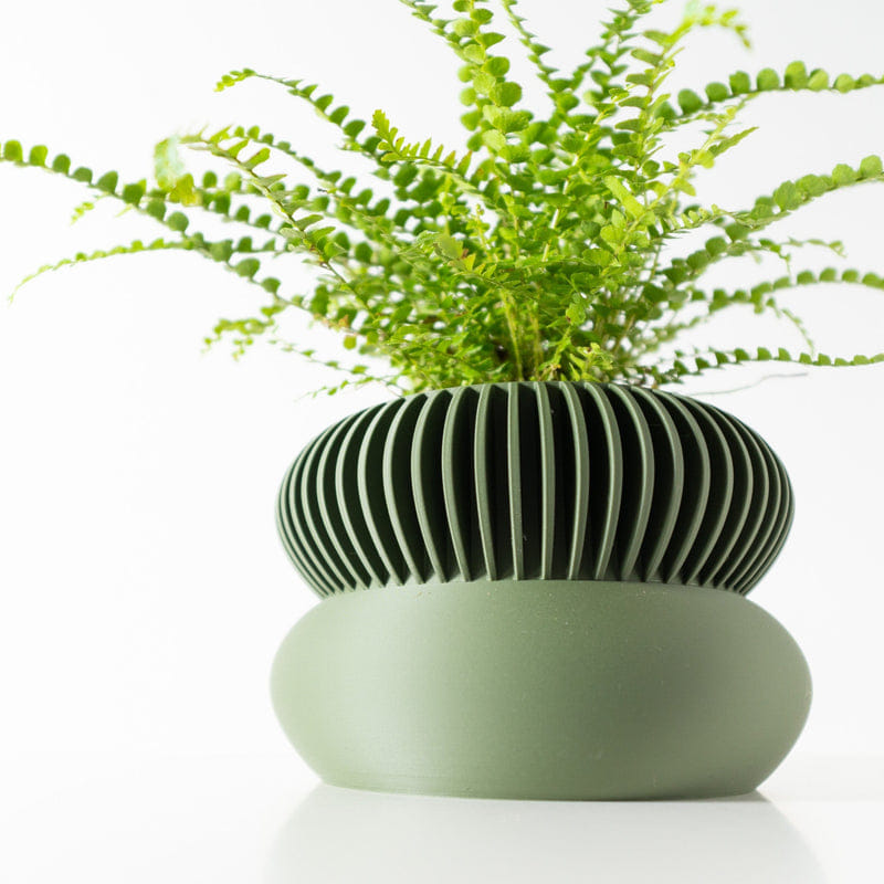 Ribbed Pedestal Planter