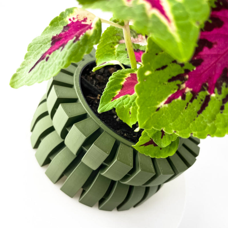 Slat Drum Planter