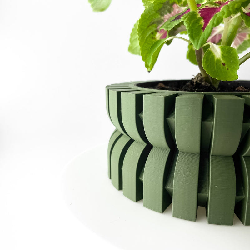 Slat Drum Planter