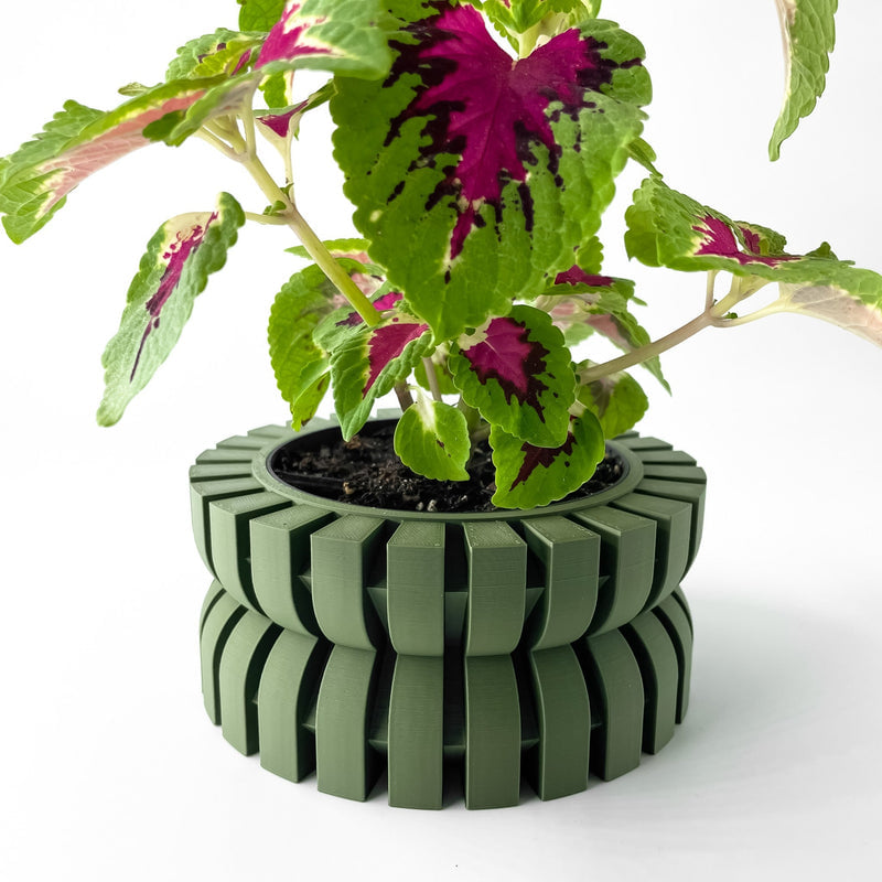 Slat Drum Planter