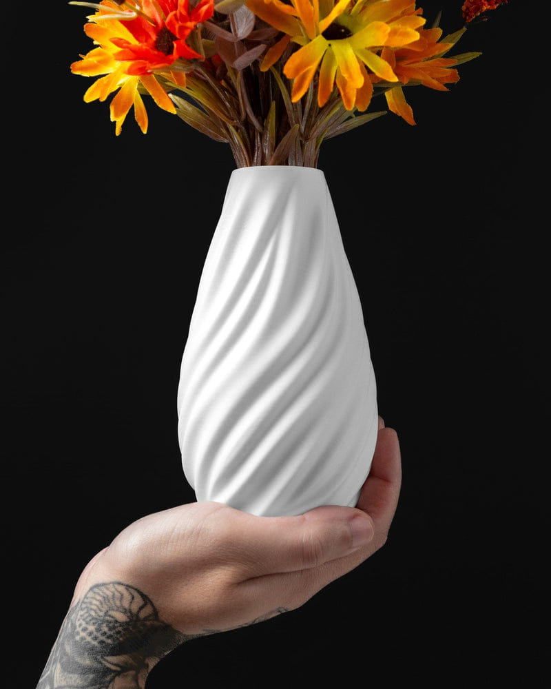 Swirl Fin Teardrop Vase