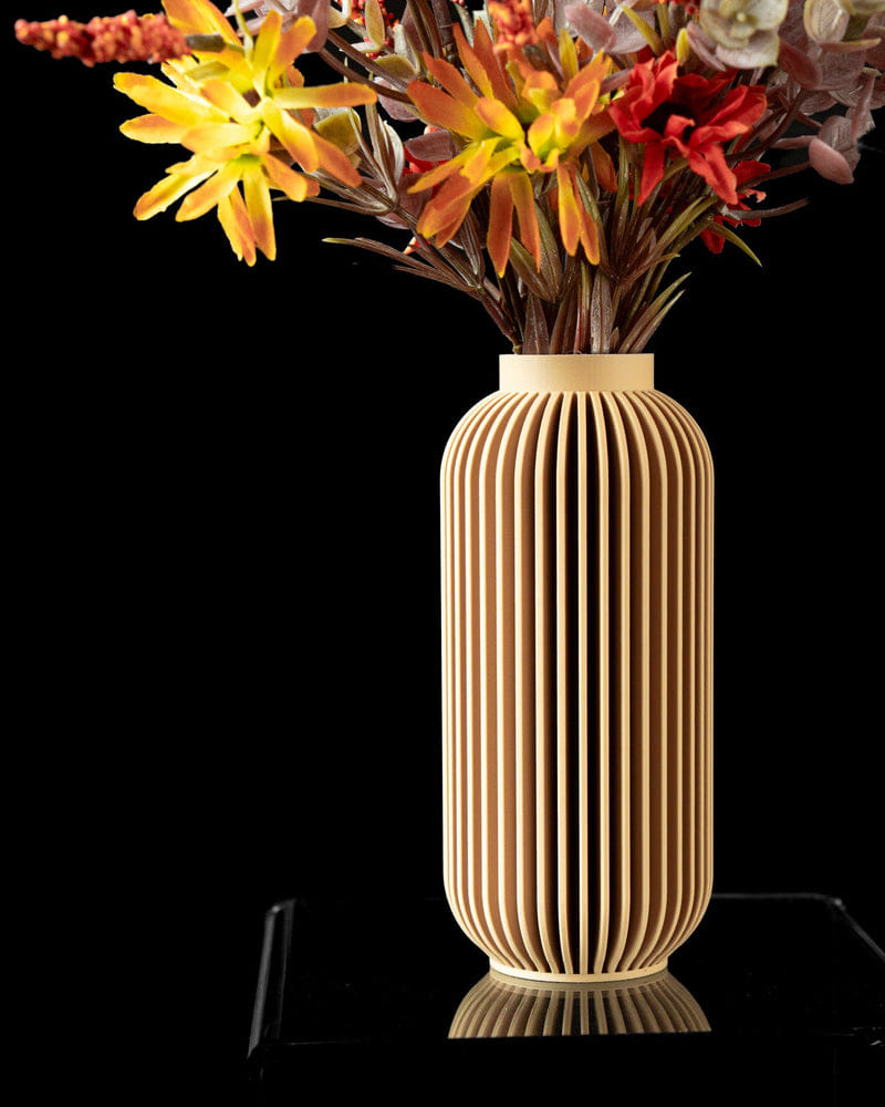 Tall Rib Bottle Vase