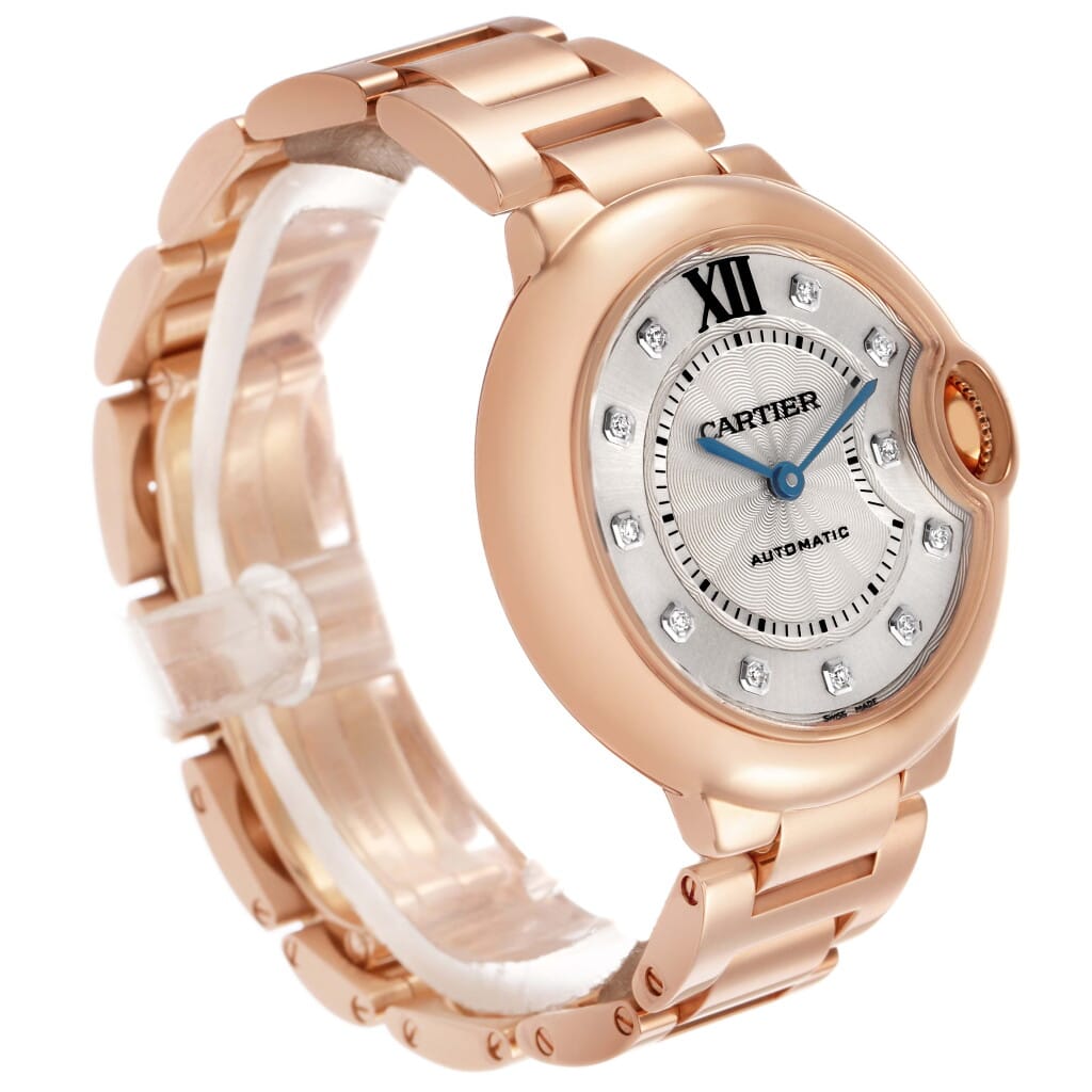Ballon Bleu (Reference WE902039). A 33mm rose gold diamond-set automatic wristwatch. 2013