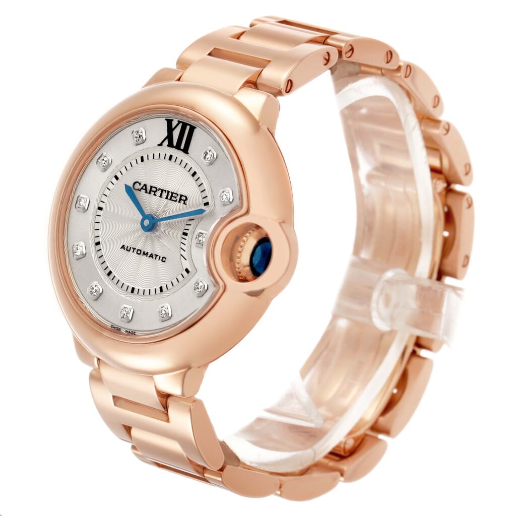 Ballon Bleu (Reference WE902039). A 33mm rose gold diamond-set automatic wristwatch. 2013
