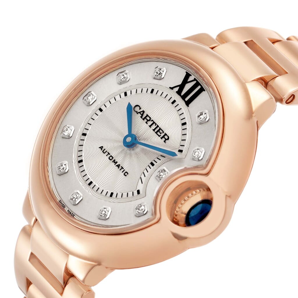 Ballon Bleu (Reference WE902039). A 33mm rose gold diamond-set automatic wristwatch. 2013