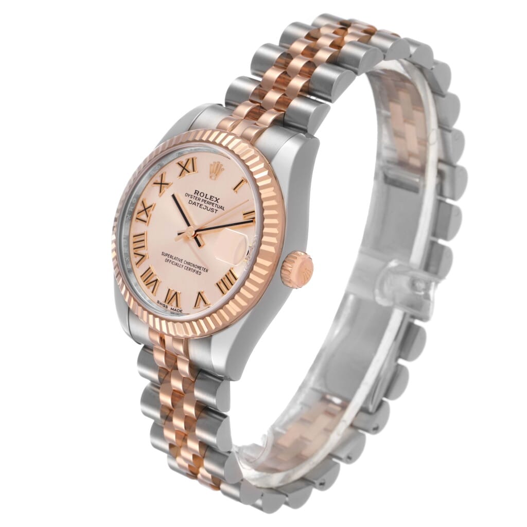 Datejust (Reference 178271). A 31mm stainless steel rose gold automatic wristwatch with date. 2018