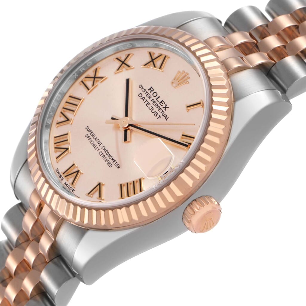 Datejust (Reference 178271). A 31mm stainless steel rose gold automatic wristwatch with date. 2018