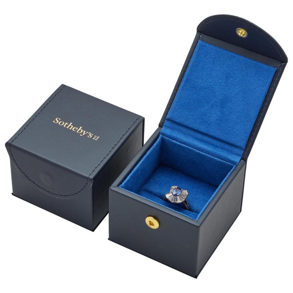 Vintage Gold, Platinum, 1.05ct Ceylon Sapphire and Diamond Ring