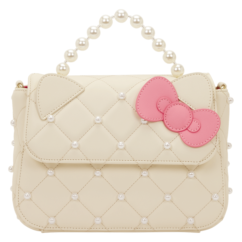 Sanrio Hello Kitty Exclusive Quilted Pearl Handle Crossbody Bag