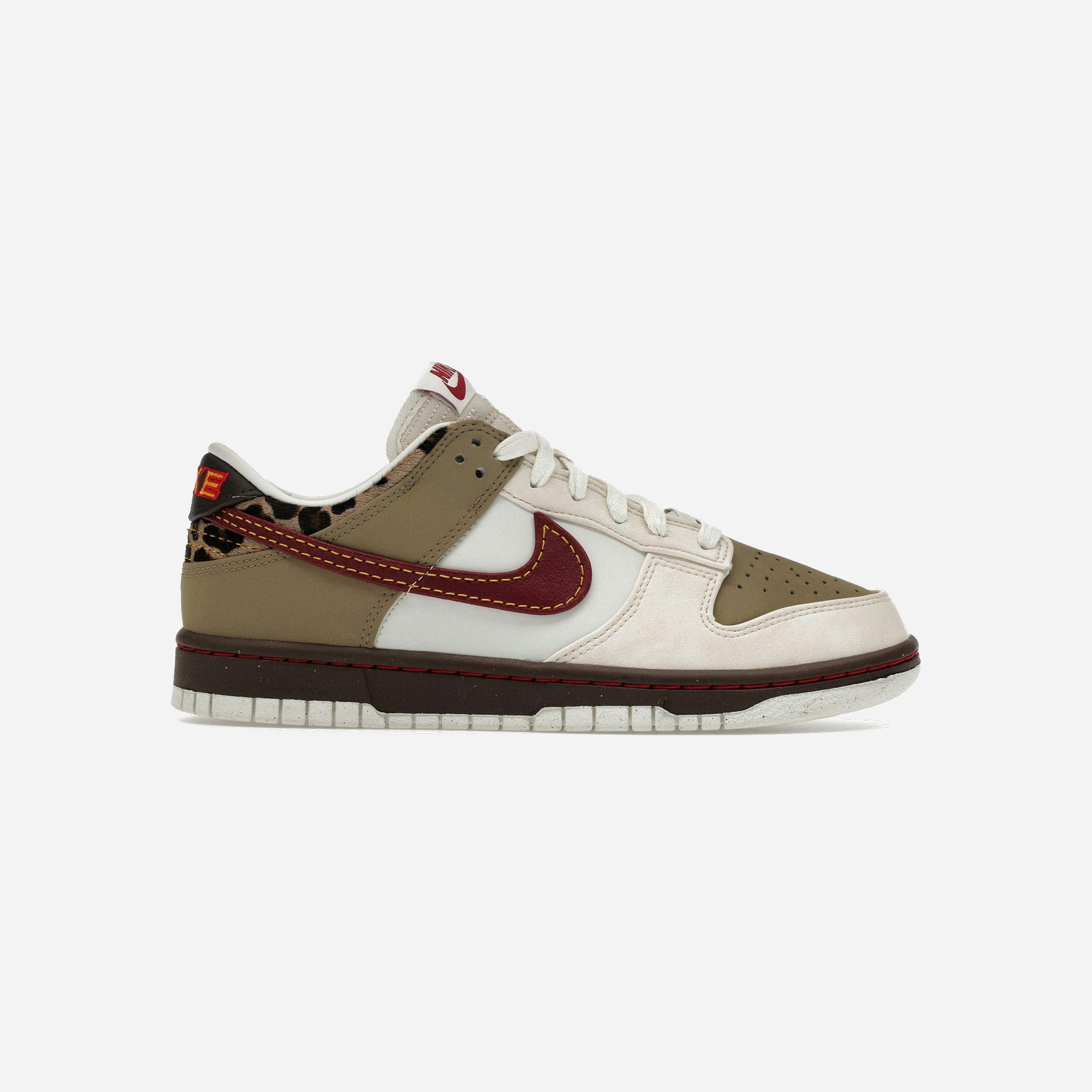 Nike Dunk Low Retro Khaki Team Red Pearl White WMNS
