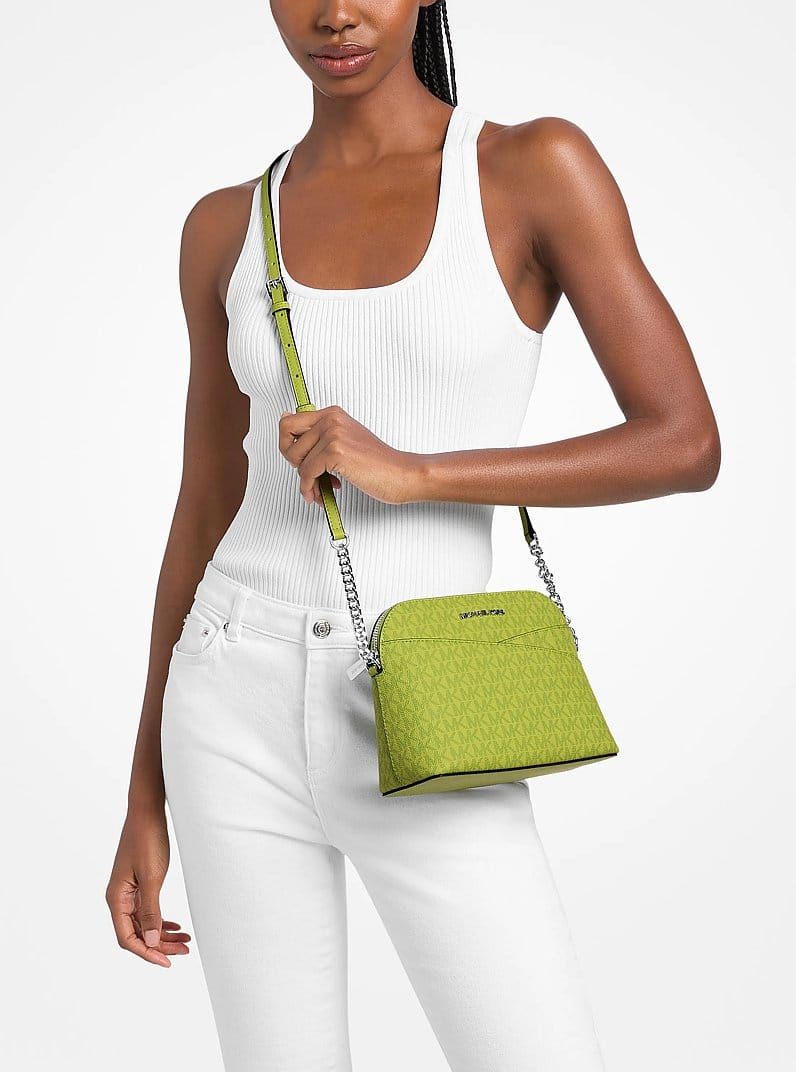 Jet Set Travel Medium Logo Dome Crossbody Bag