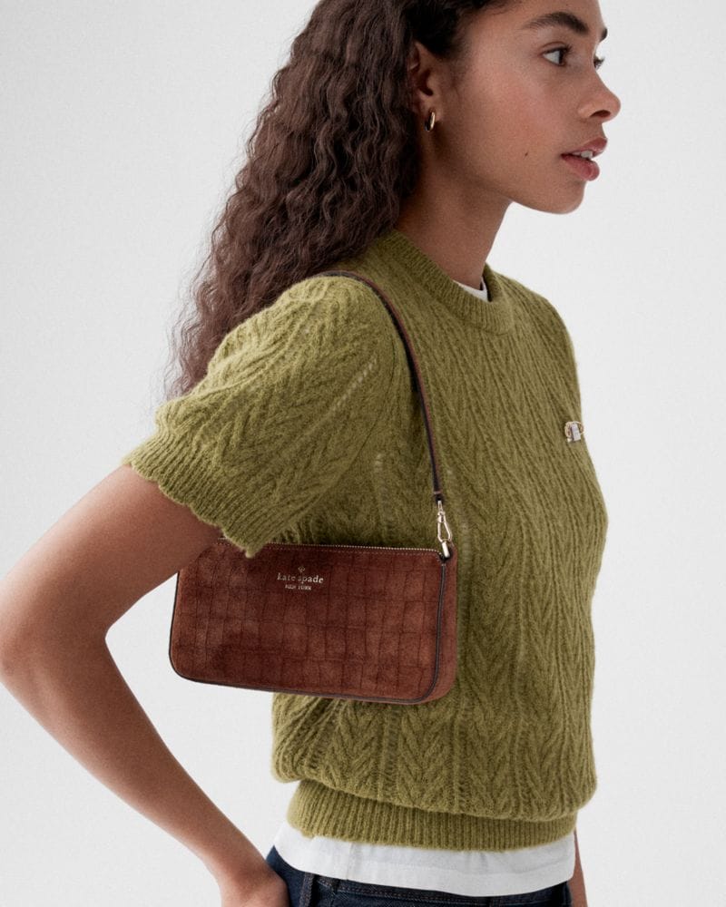 Gemini Suede Croc Mini Bag