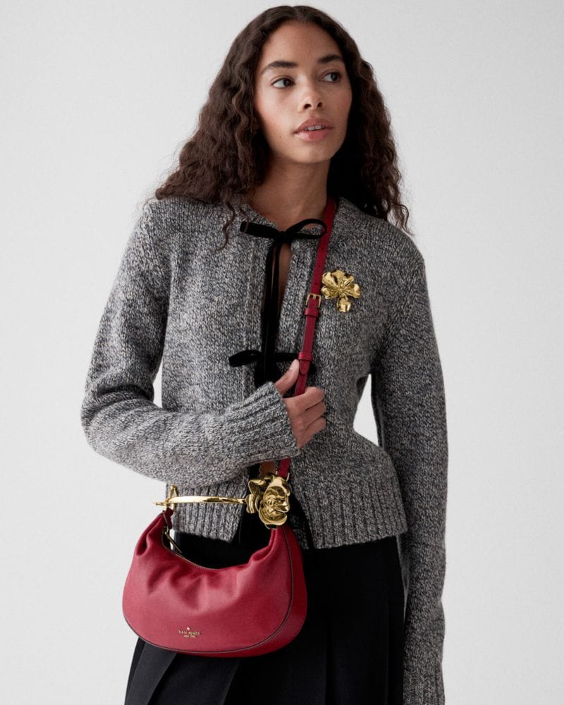 Selene Metal Floral Handle Bag
