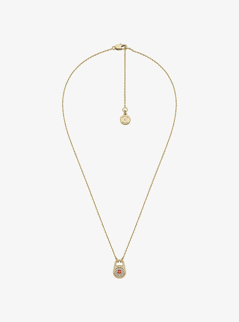 Pavé Lock Necklace