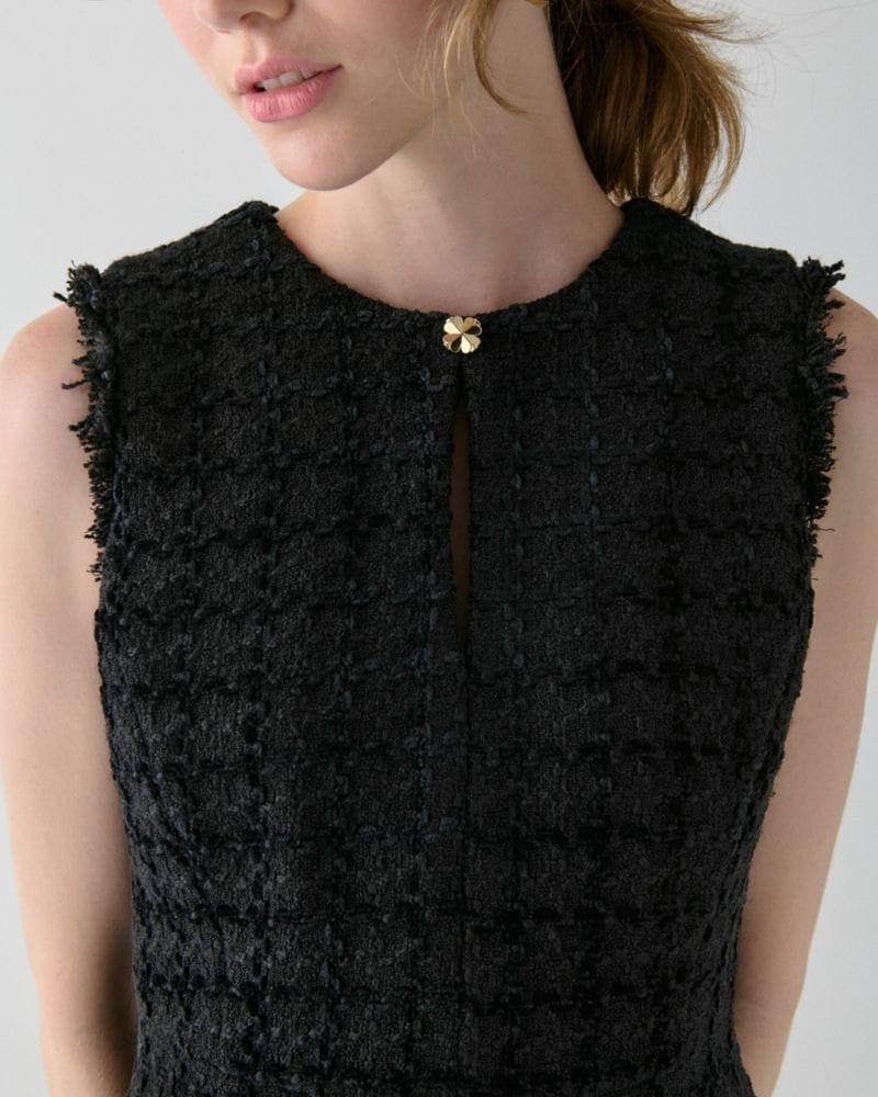 Plaza Tweed Fit And Flare Dress