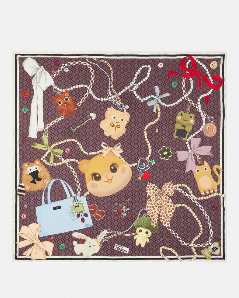 Silly Friends Silk Square Scarf