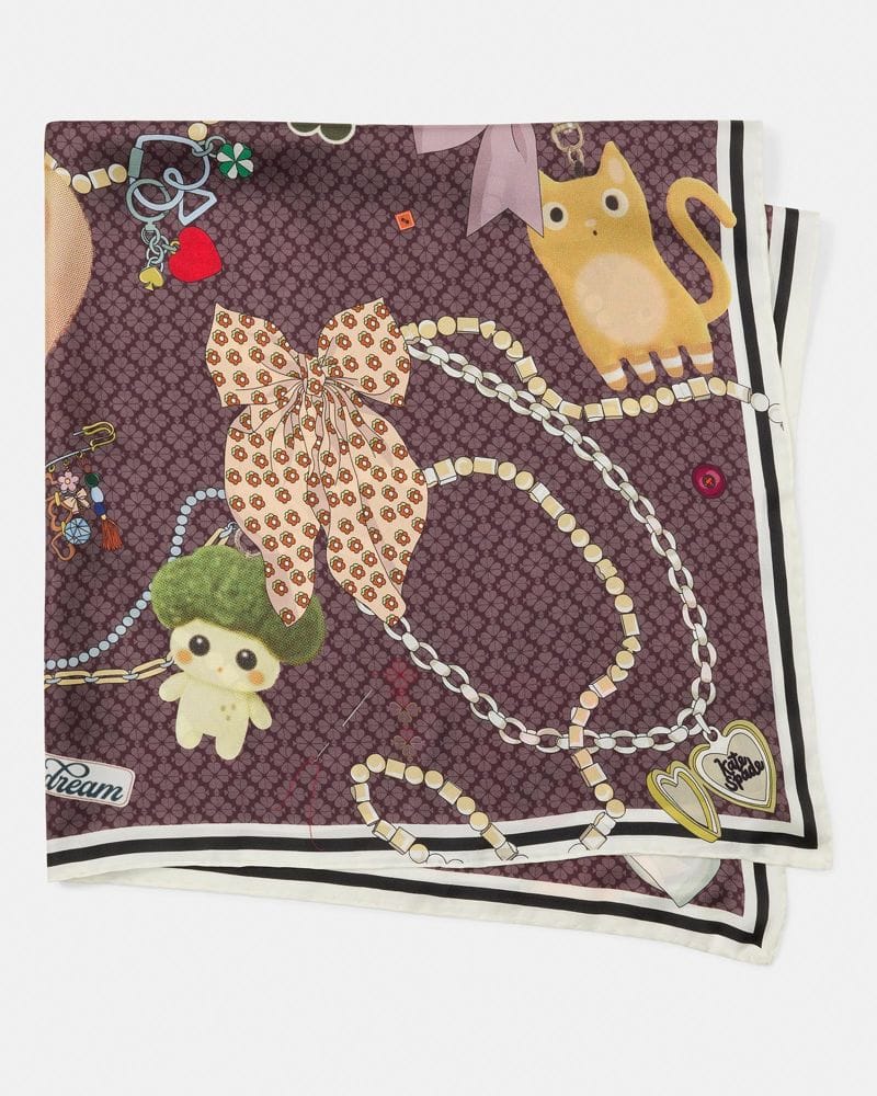 Silly Friends Silk Square Scarf