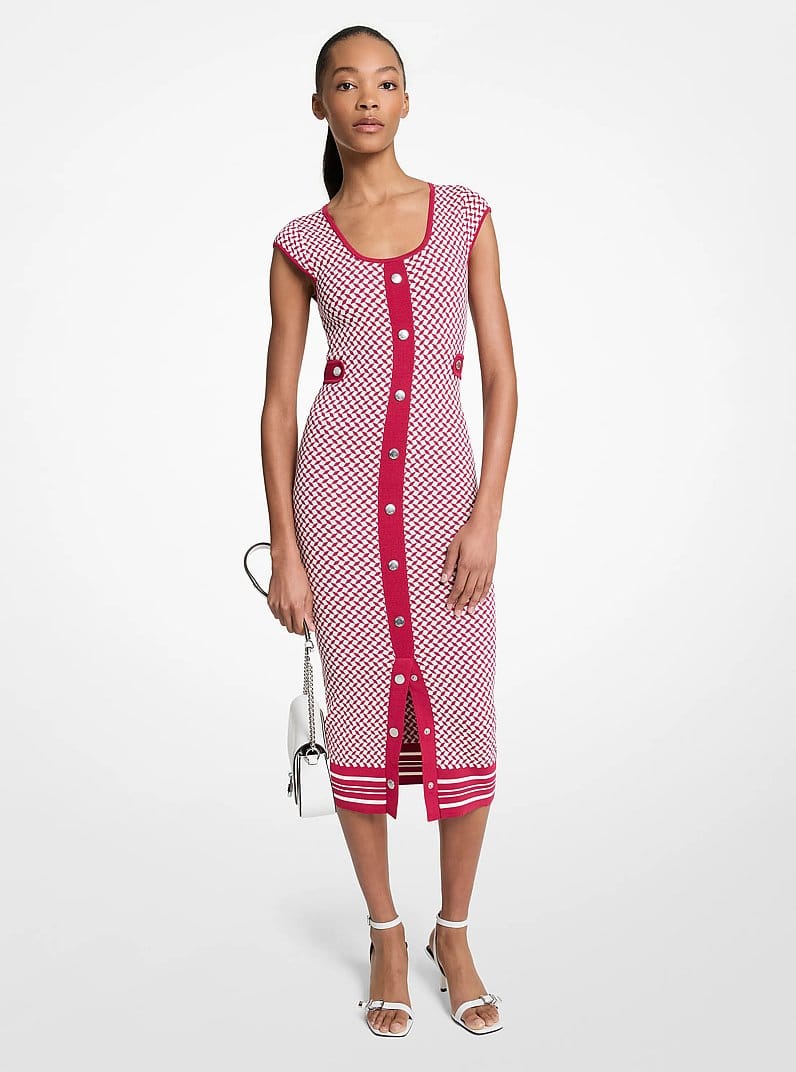 Tile Jacquard Midi Dress