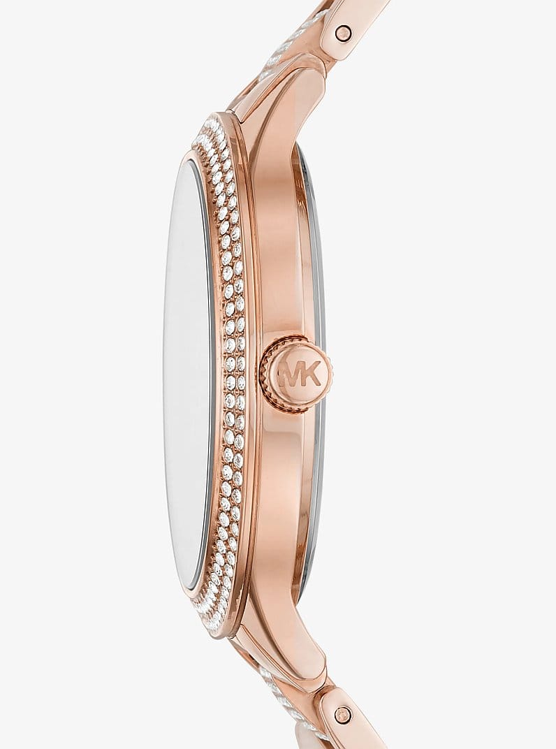 Pavé Rose Gold-Tone Watch
