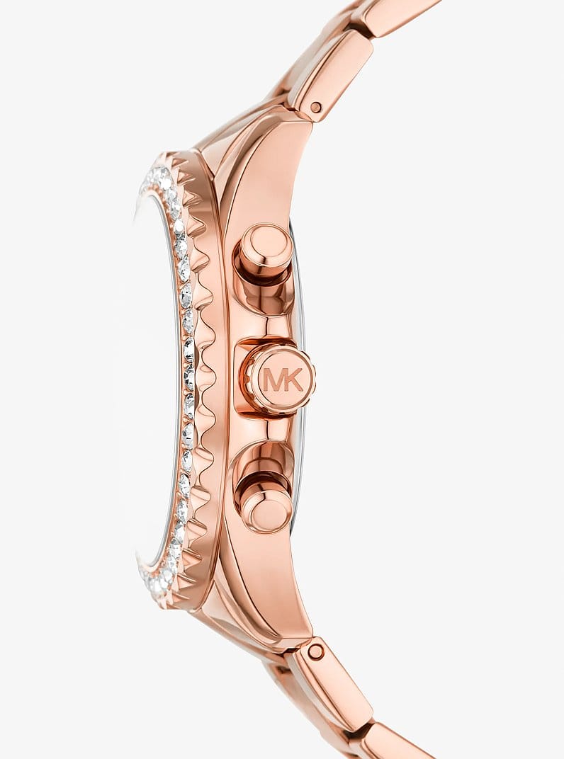 Oversized Everest Pavé Rose Gold-Tone Watch