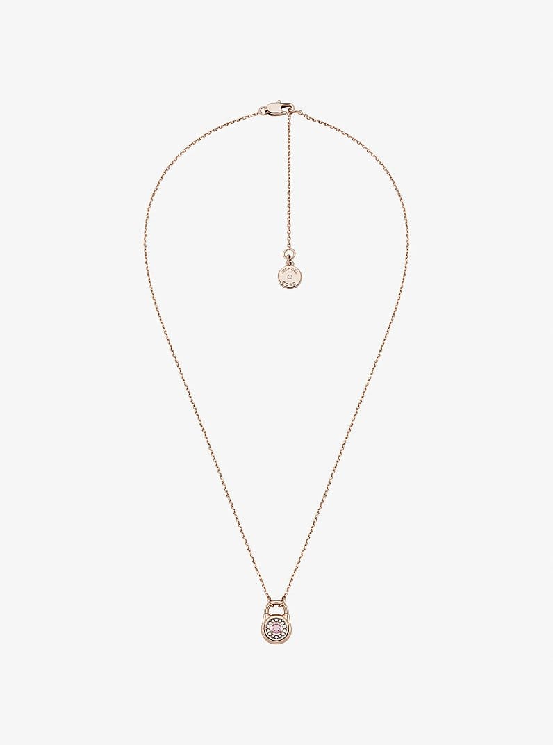 Pavé Lock Necklace