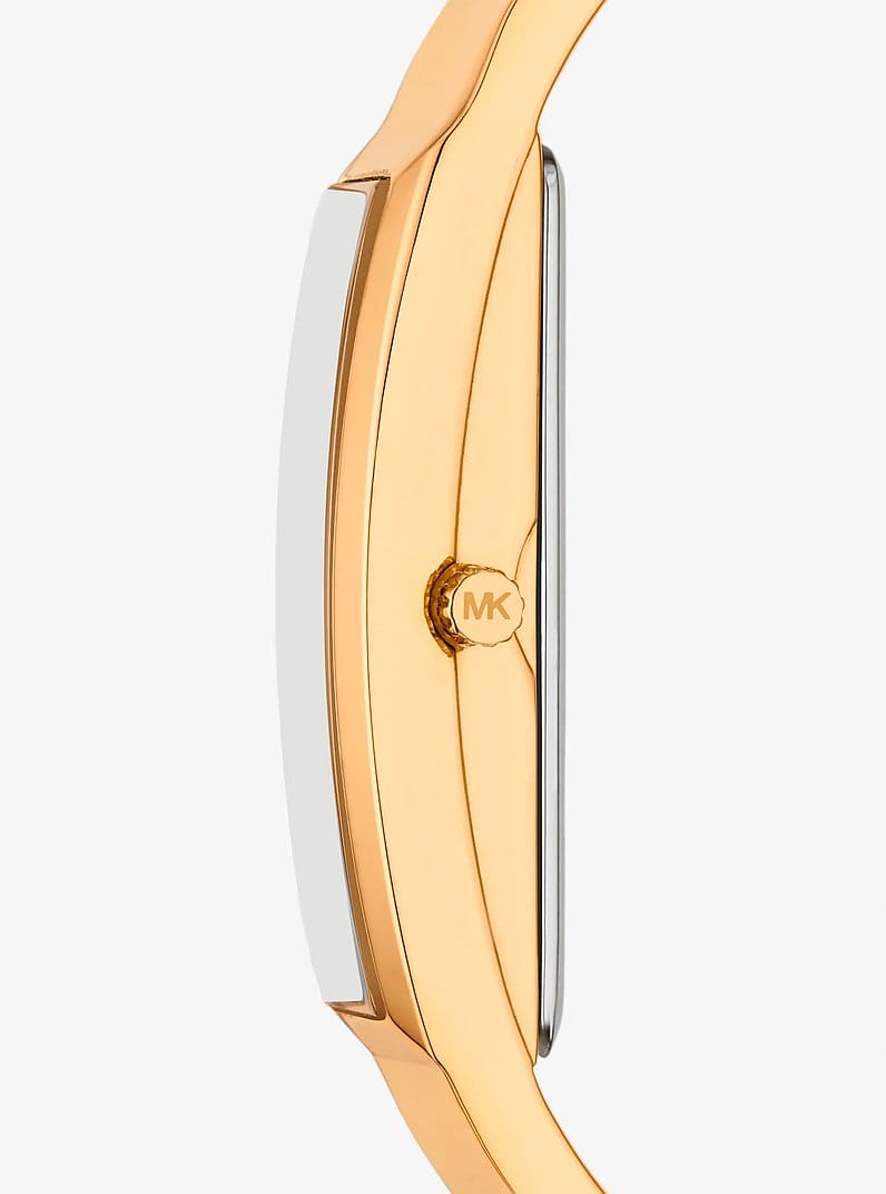 Yazmeen Gold-Tone Bangle Watch