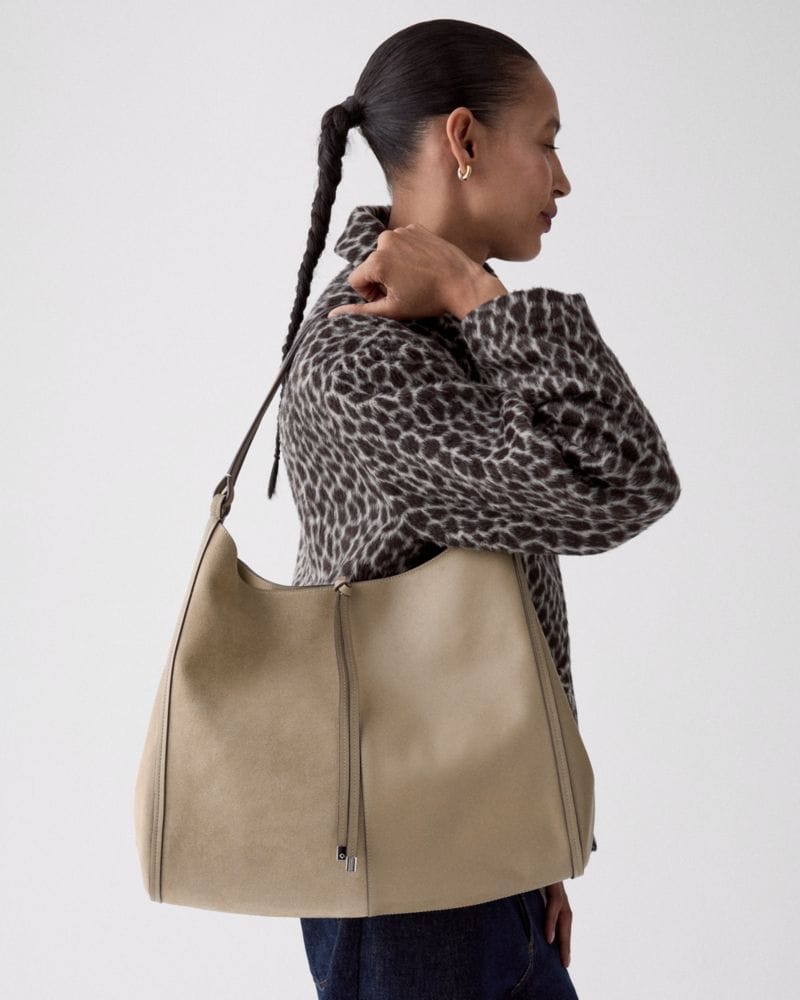 Reese Suede Large Shoulder Bag
