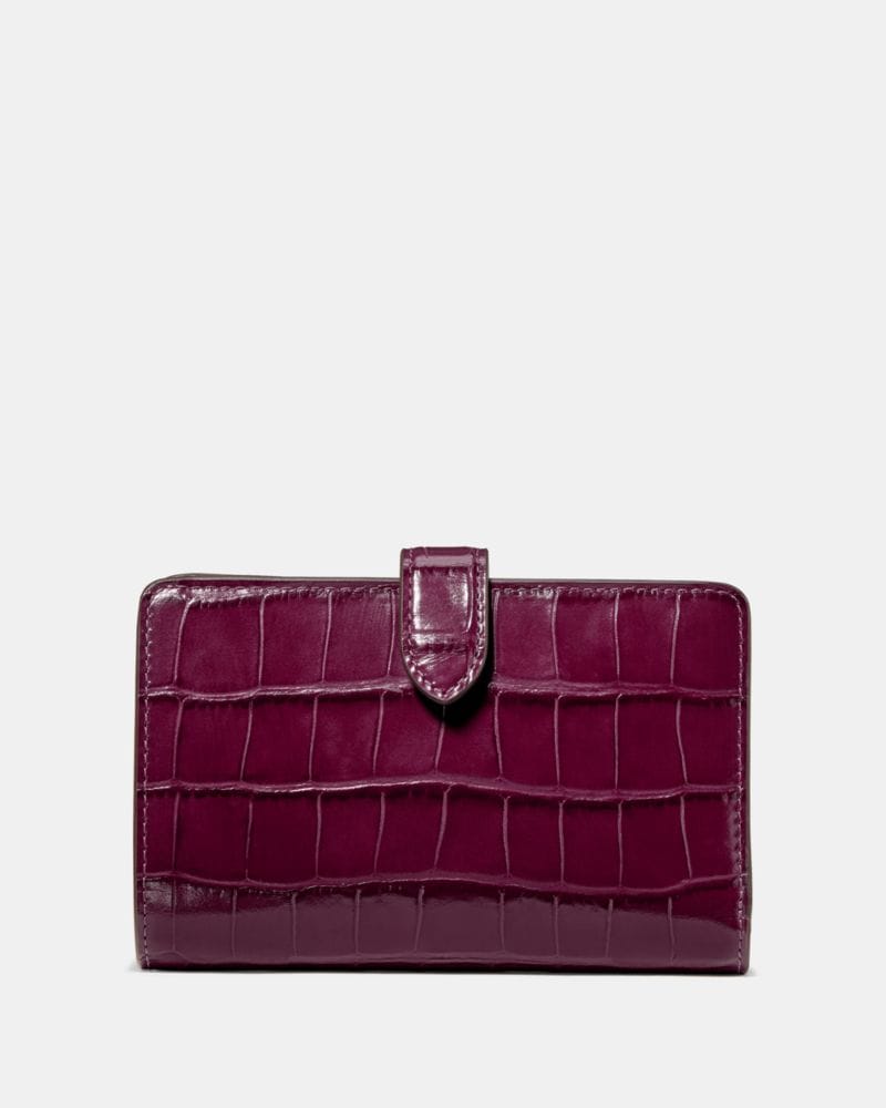 Croc Embossed Medium Bifold Wallet