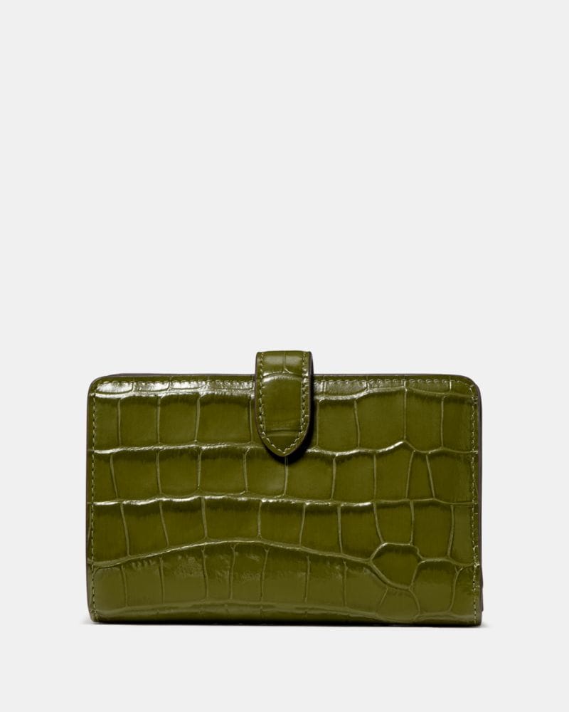 Croc Embossed Medium Bifold Wallet