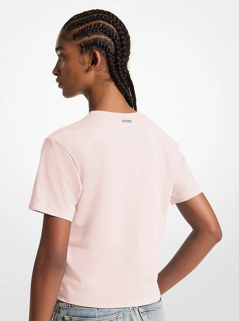 Embellished Logo Organic Cotton T-Shirt